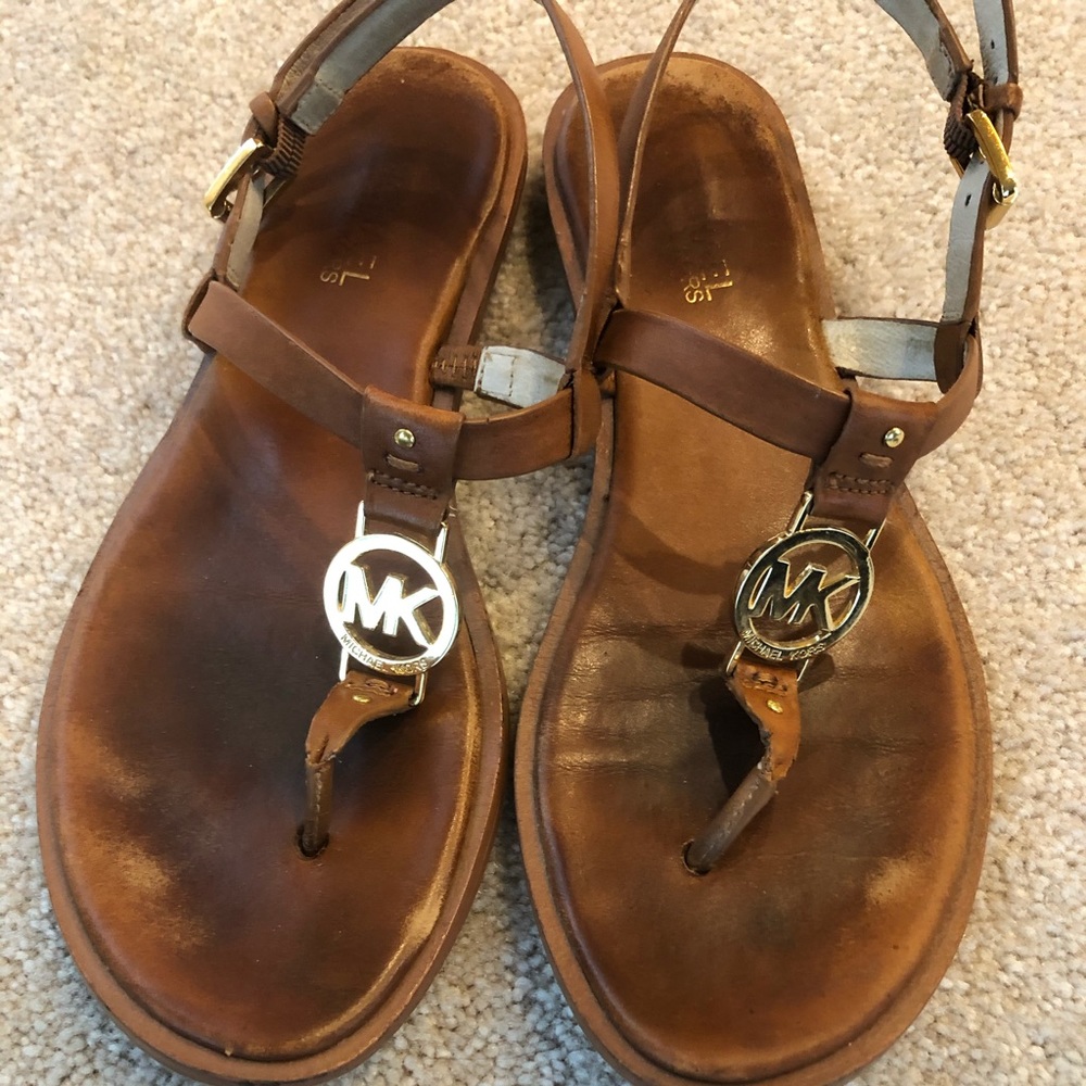 Michael Kors Sondra Sandals.  Luggage color.